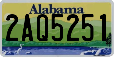 AL license plate 2AQ5251