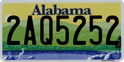AL license plate 2AQ5252