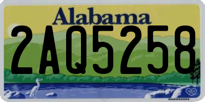 AL license plate 2AQ5258