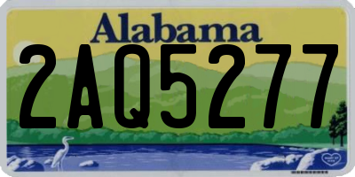 AL license plate 2AQ5277
