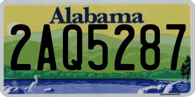 AL license plate 2AQ5287