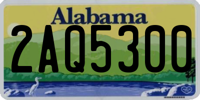 AL license plate 2AQ5300