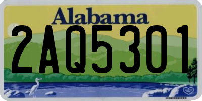 AL license plate 2AQ5301