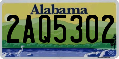 AL license plate 2AQ5302