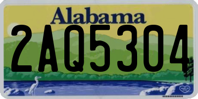 AL license plate 2AQ5304