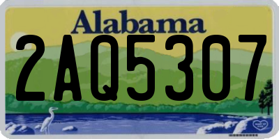 AL license plate 2AQ5307