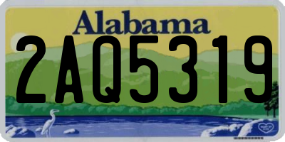 AL license plate 2AQ5319