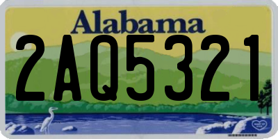 AL license plate 2AQ5321