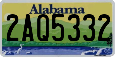 AL license plate 2AQ5332