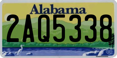 AL license plate 2AQ5338