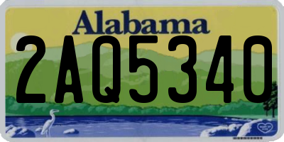 AL license plate 2AQ5340