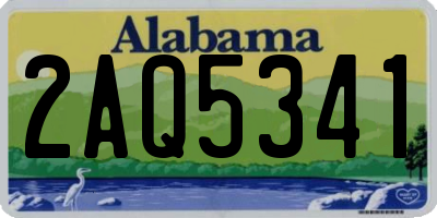 AL license plate 2AQ5341