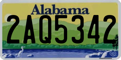 AL license plate 2AQ5342
