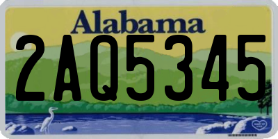 AL license plate 2AQ5345
