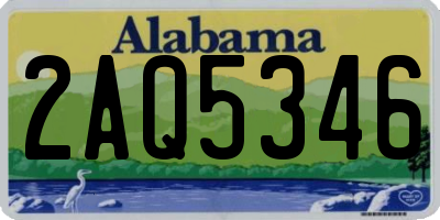AL license plate 2AQ5346