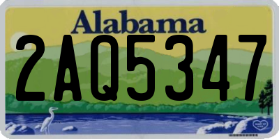 AL license plate 2AQ5347