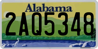 AL license plate 2AQ5348