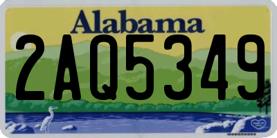 AL license plate 2AQ5349