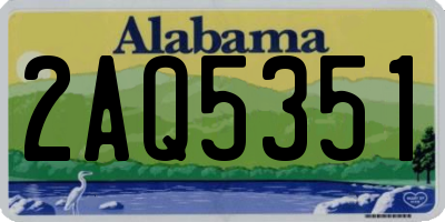 AL license plate 2AQ5351