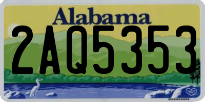 AL license plate 2AQ5353