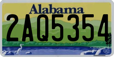 AL license plate 2AQ5354