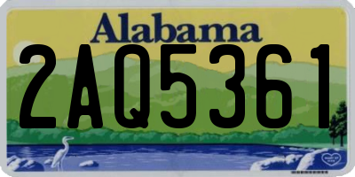 AL license plate 2AQ5361