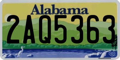 AL license plate 2AQ5363