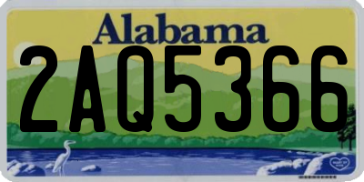 AL license plate 2AQ5366