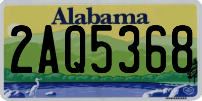 AL license plate 2AQ5368