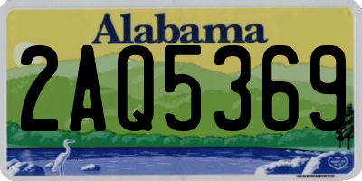 AL license plate 2AQ5369