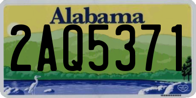 AL license plate 2AQ5371