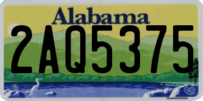 AL license plate 2AQ5375