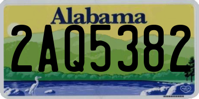 AL license plate 2AQ5382