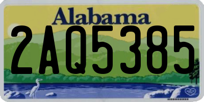 AL license plate 2AQ5385