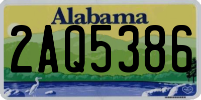 AL license plate 2AQ5386