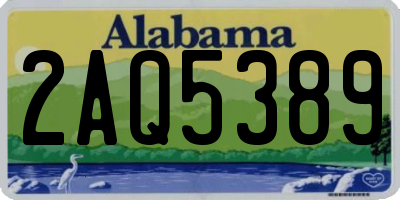AL license plate 2AQ5389