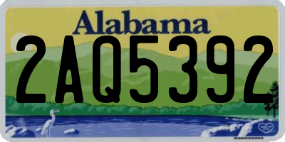AL license plate 2AQ5392