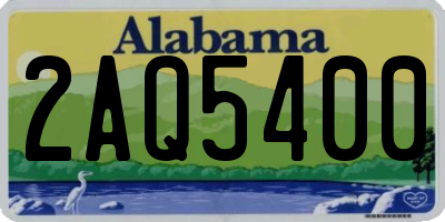 AL license plate 2AQ5400