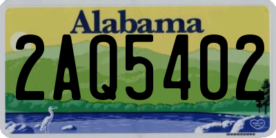 AL license plate 2AQ5402