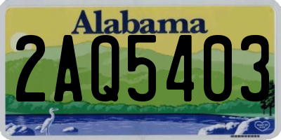 AL license plate 2AQ5403