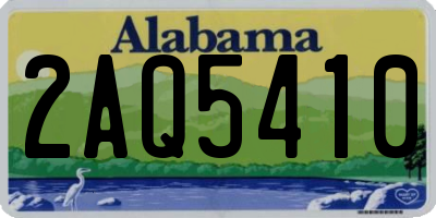 AL license plate 2AQ5410