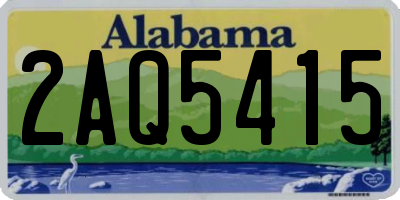 AL license plate 2AQ5415