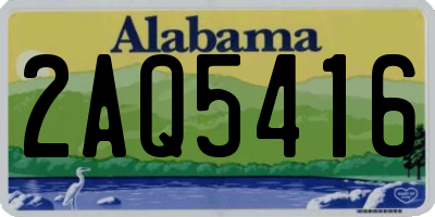 AL license plate 2AQ5416
