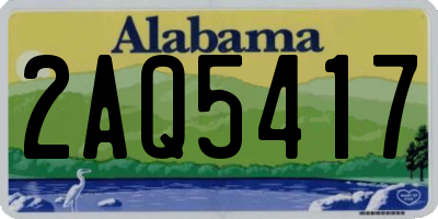 AL license plate 2AQ5417
