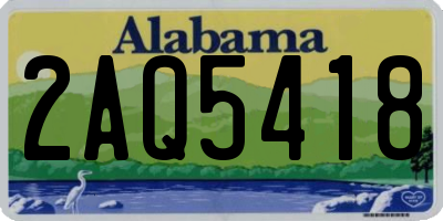 AL license plate 2AQ5418