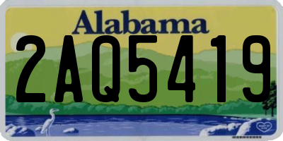 AL license plate 2AQ5419