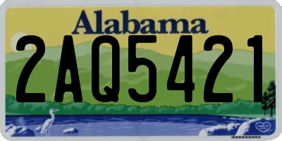 AL license plate 2AQ5421