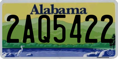 AL license plate 2AQ5422