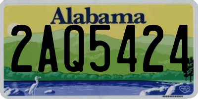 AL license plate 2AQ5424