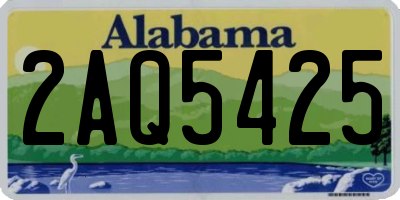 AL license plate 2AQ5425